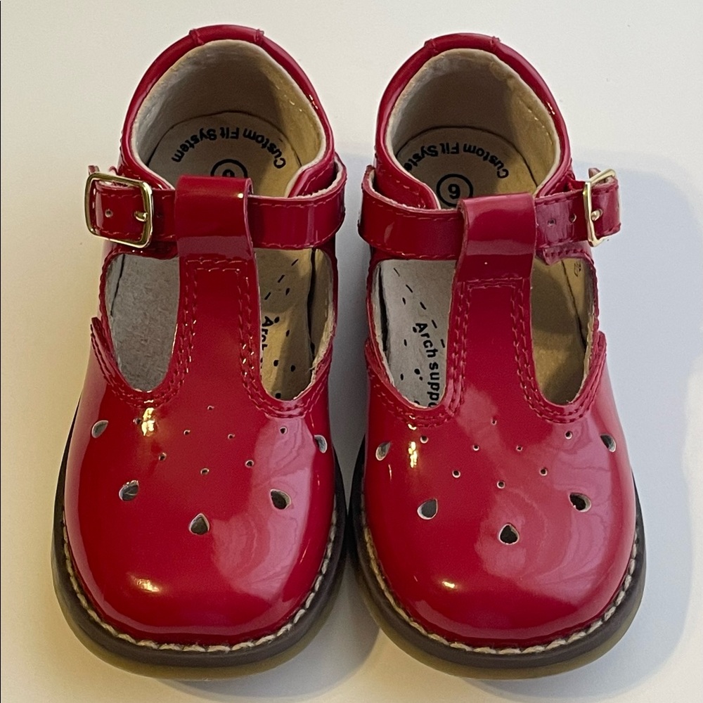 Footmates Harper Red Patent Mary Jane Shoes